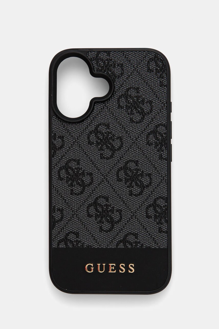 Levně Obal na telefon Guess iPhone 16 6.1 šedá barva, GUHCP16SG4GLGR