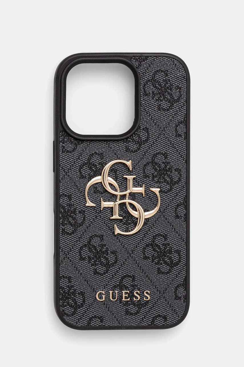

Кейс за телефон Guess iPhone 16 Pro 6.3 в черно GUHCP16L4GMGGR, Черен