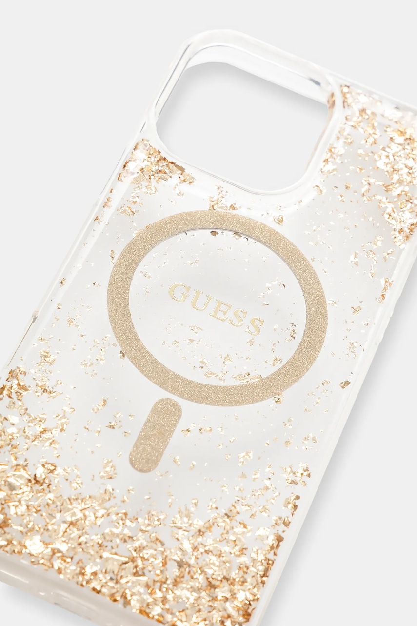 Чехол на телефон Guess iPhone 16 Pro Max цвет золотой GUHMP16XRGRGED