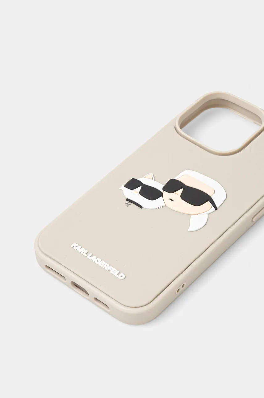 Чехол на телефон Karl Lagerfeld iPhone 16 Pro Max цвет бежевый KLHCP16XRBCKCHLE Чехол на телефон Karl Lagerfeld iPhone 16 Pro Max цвет бежевый KLHCP16XRBCKCHLE