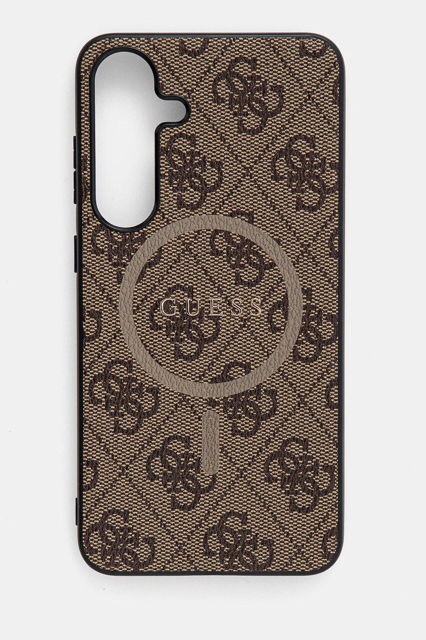 Levně Obal na telefon Guess Samsung Galaxy S25+ hnědá barva, GUHMS25MG4GFRW