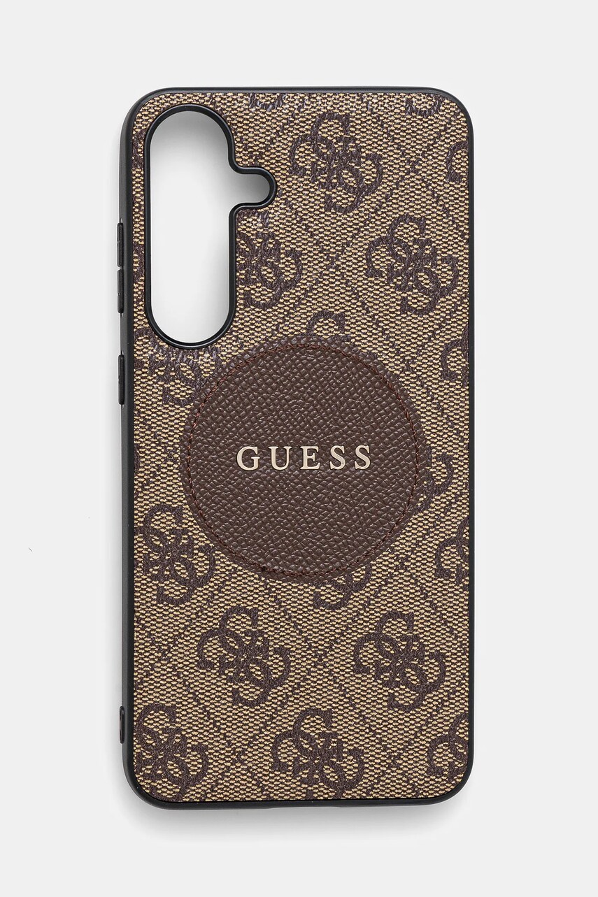 Levně Obal na telefon Guess Samsung Galaxy S25+ hnědá barva, GUHMS25MP4PGRSGW