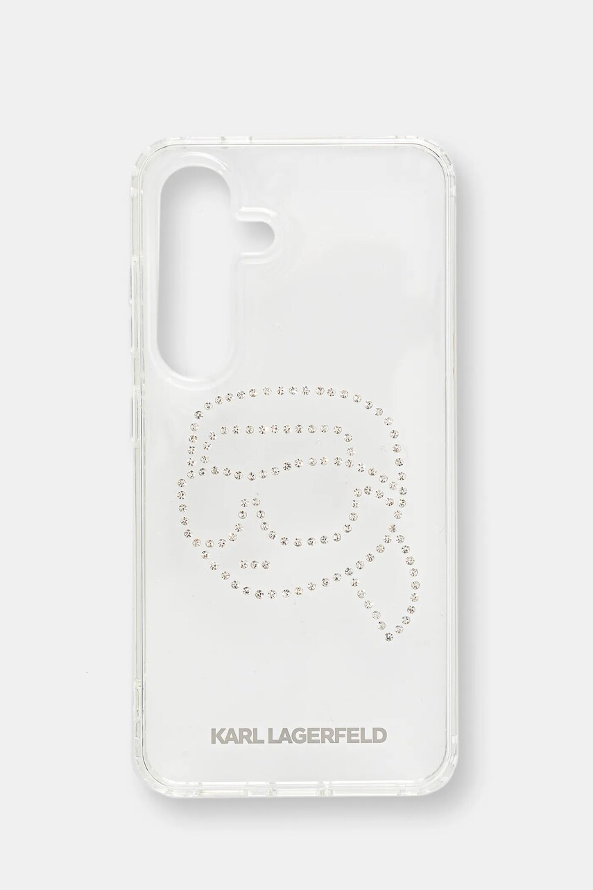 Levně Obal na telefon Karl Lagerfeld Samsung Galaxy S25 průhledná barva, KLHCS25SHKHDCELT
