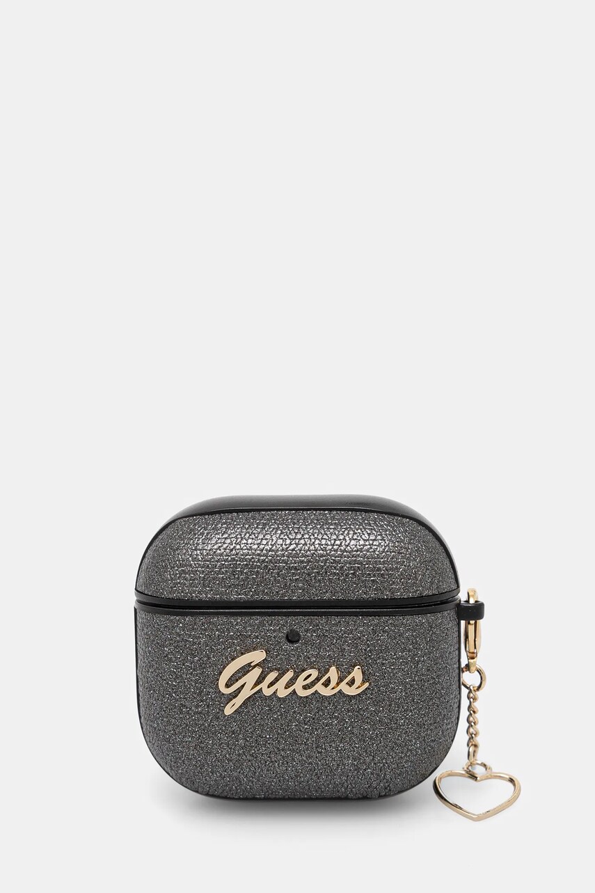 Levně Kryt na airpods Guess 4 černá barva, GUA4PGMCSK