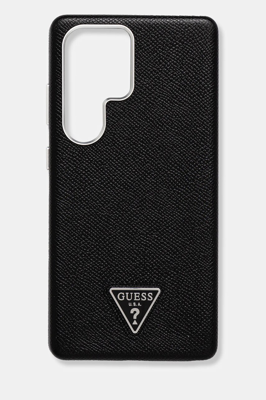 Levně Obal na telefon Guess Samsung Galaxy S25 Ultra černá barva, GUHMS25LPGTSPSK