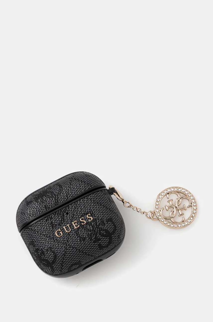 Levně Obal na sluchátka Guess AirPods 4 černá barva, GUA4P4E4CDK