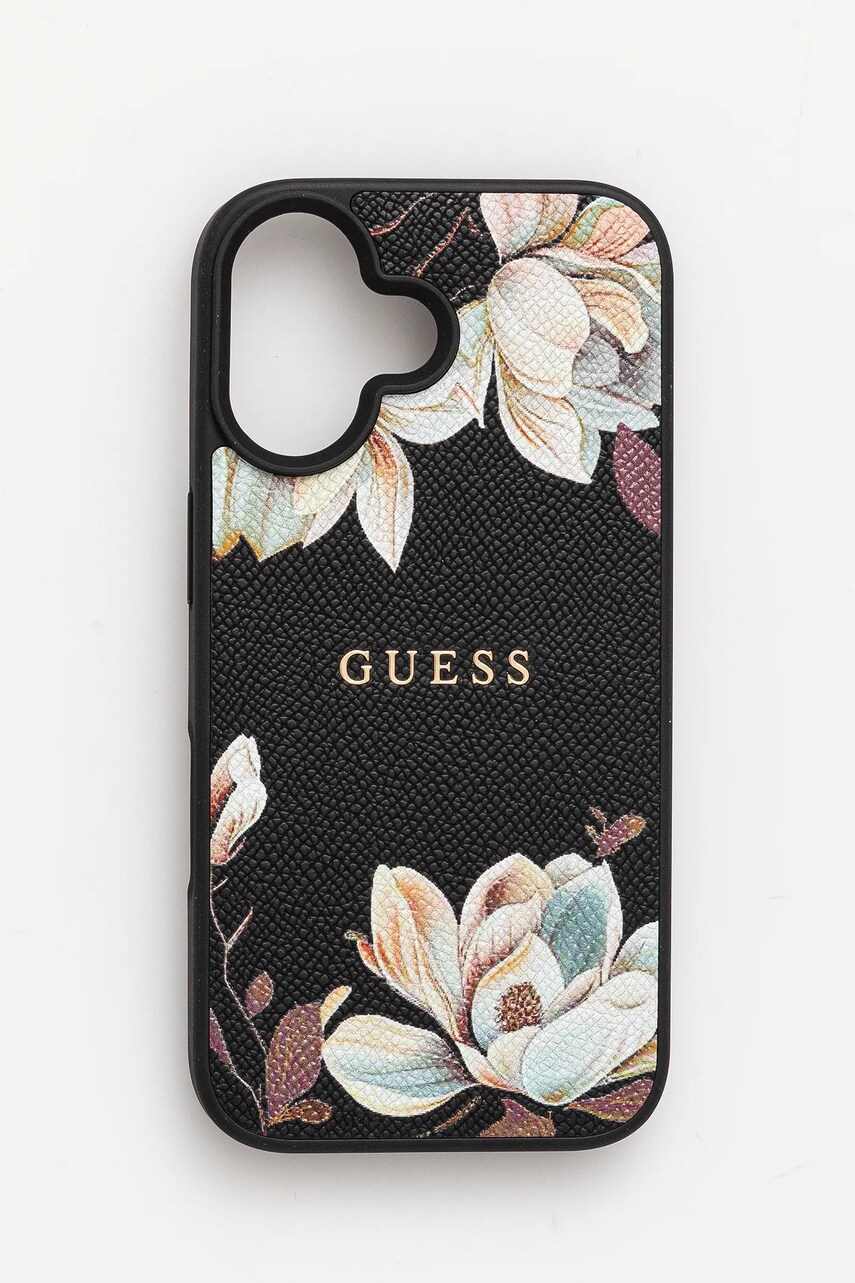Levně Obal na telefon Guess iPhone 16 černá barva, GUHMP16SPGNMPLMK