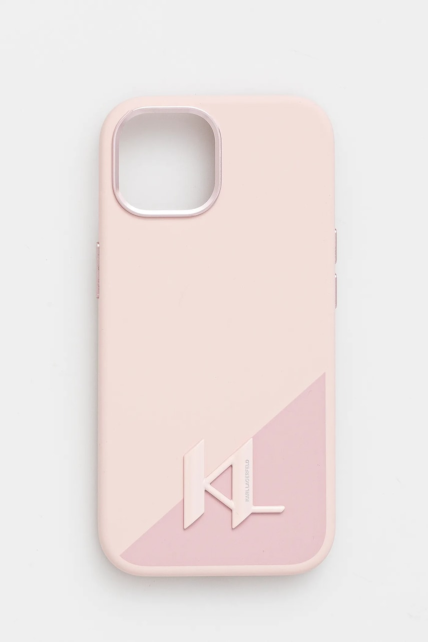 Karl Lagerfeld carcasă de telefon iPhone 15 culoarea roz, KLHMP15SSCMKMPCP Karl Lagerfeld carcasă de telefon iPhone 15 culoarea roz, KLHMP15SSCMKMPCP