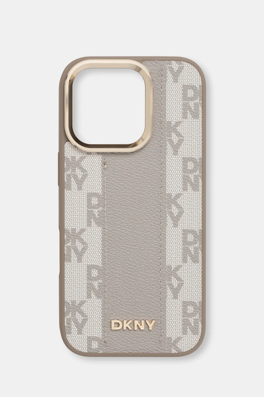 Dkny carcasă de telefon iPhone 16 Pro culoarea gri, DKHMP16LPCPVSLE Dkny carcasă de telefon iPhone 16 Pro culoarea gri, DKHMP16LPCPVSLE