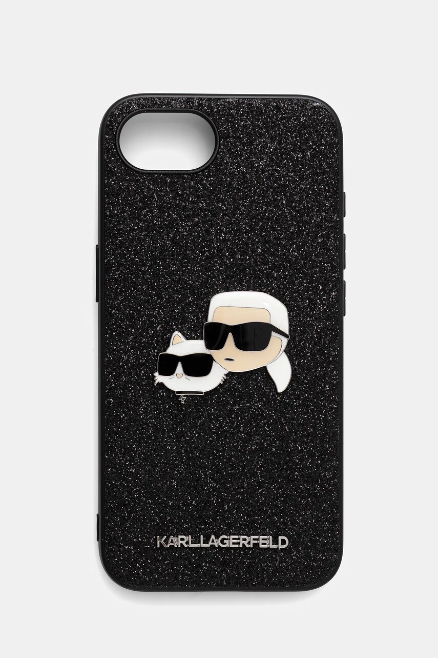 Levně Obal na telefon Karl Lagerfeld iPhone 16e černá barva, KLHCPSE4PFGKCPK
