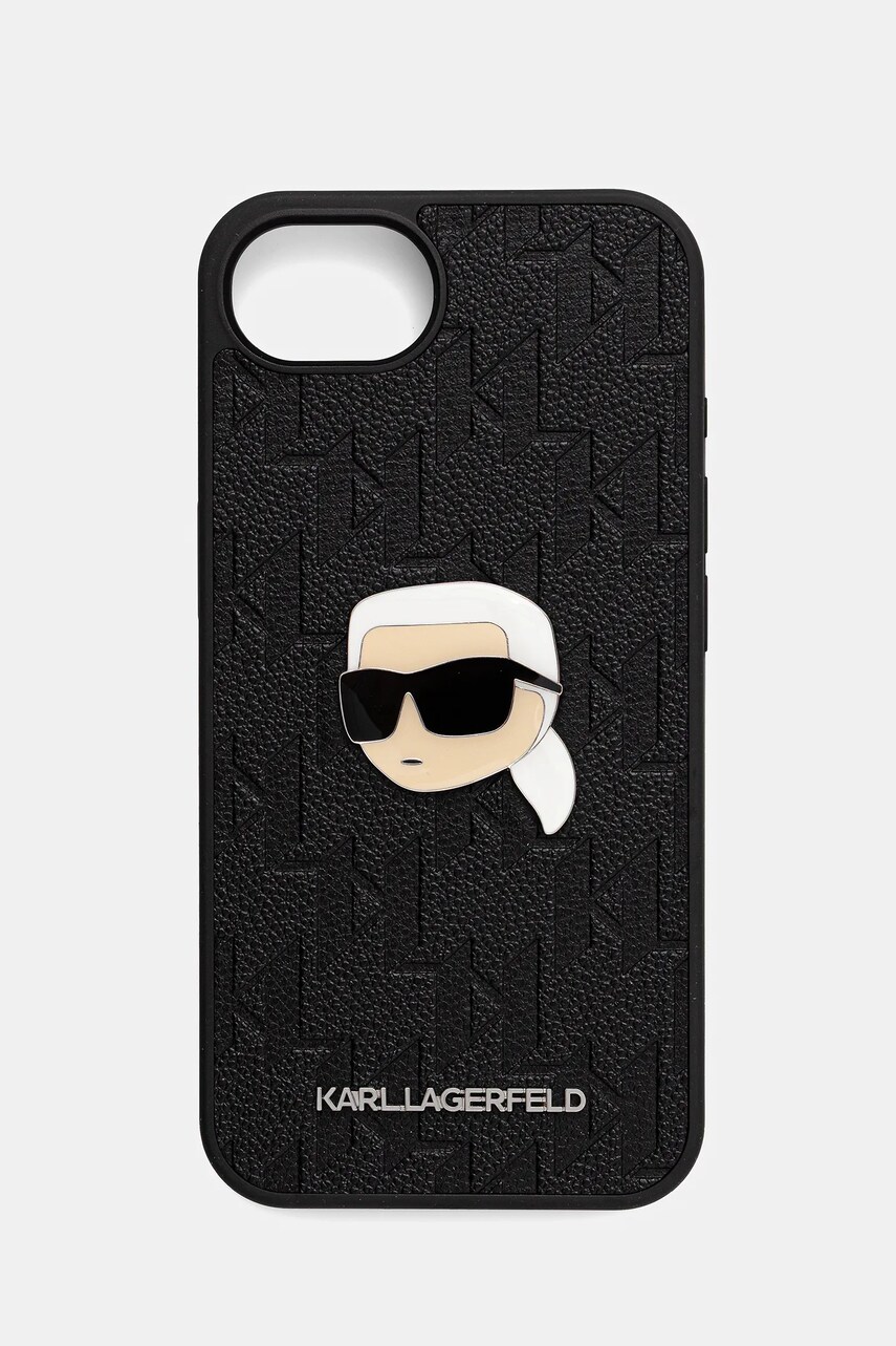 Karl Lagerfeld carcasă de telefon iPhone 16e culoarea negru, KLHCPSE4PGKLKIPK