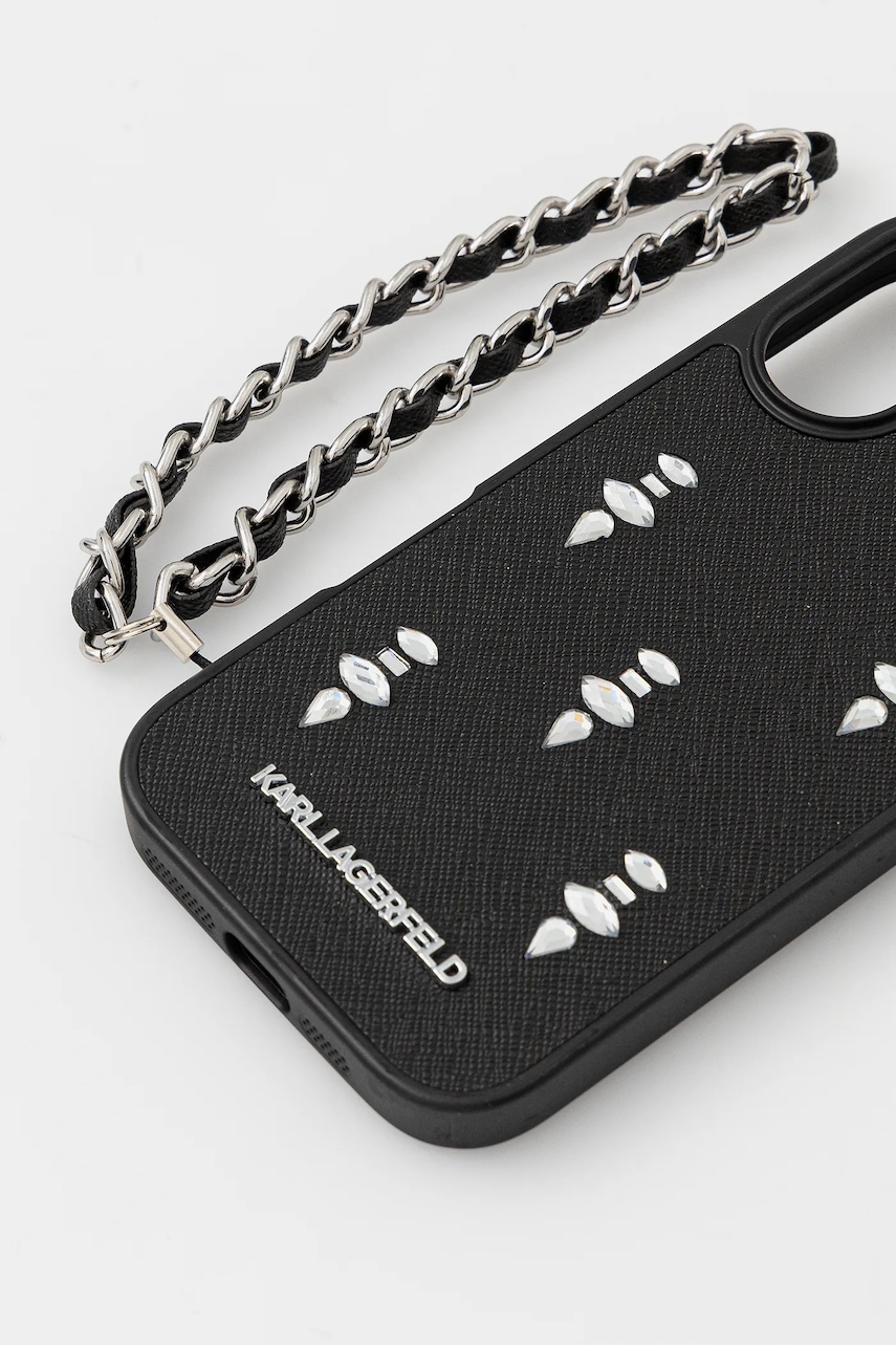 Чехол на телефон Karl Lagerfeld iPhone 16 цвет чёрный KLHCP16SPSADJSK