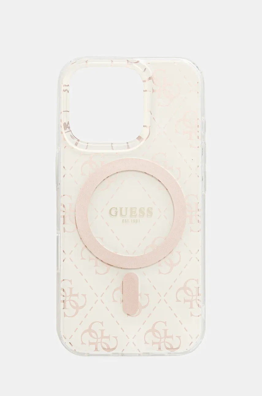 Levně Obal na telefon Guess iPhone 16 Pro průhledná barva, GUHMP16LH4DTEH