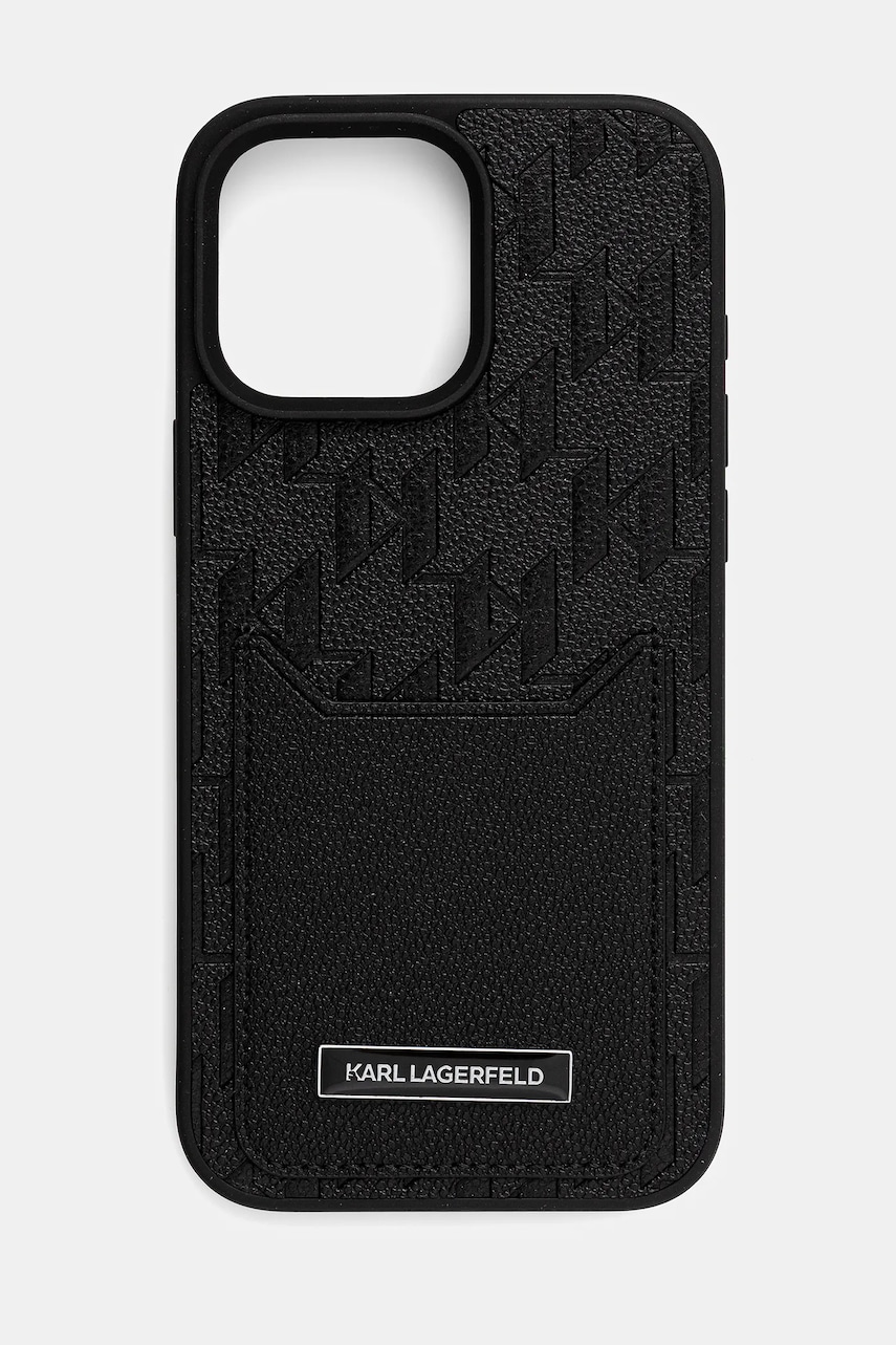 Karl Lagerfeld carcasă de telefon iPhone 16 Pro Max culoarea negru, KLHCP16XPGKHPRPK Karl Lagerfeld carcasă de telefon iPhone 16 Pro Max culoarea negru, KLHCP16XPGKHPRPK