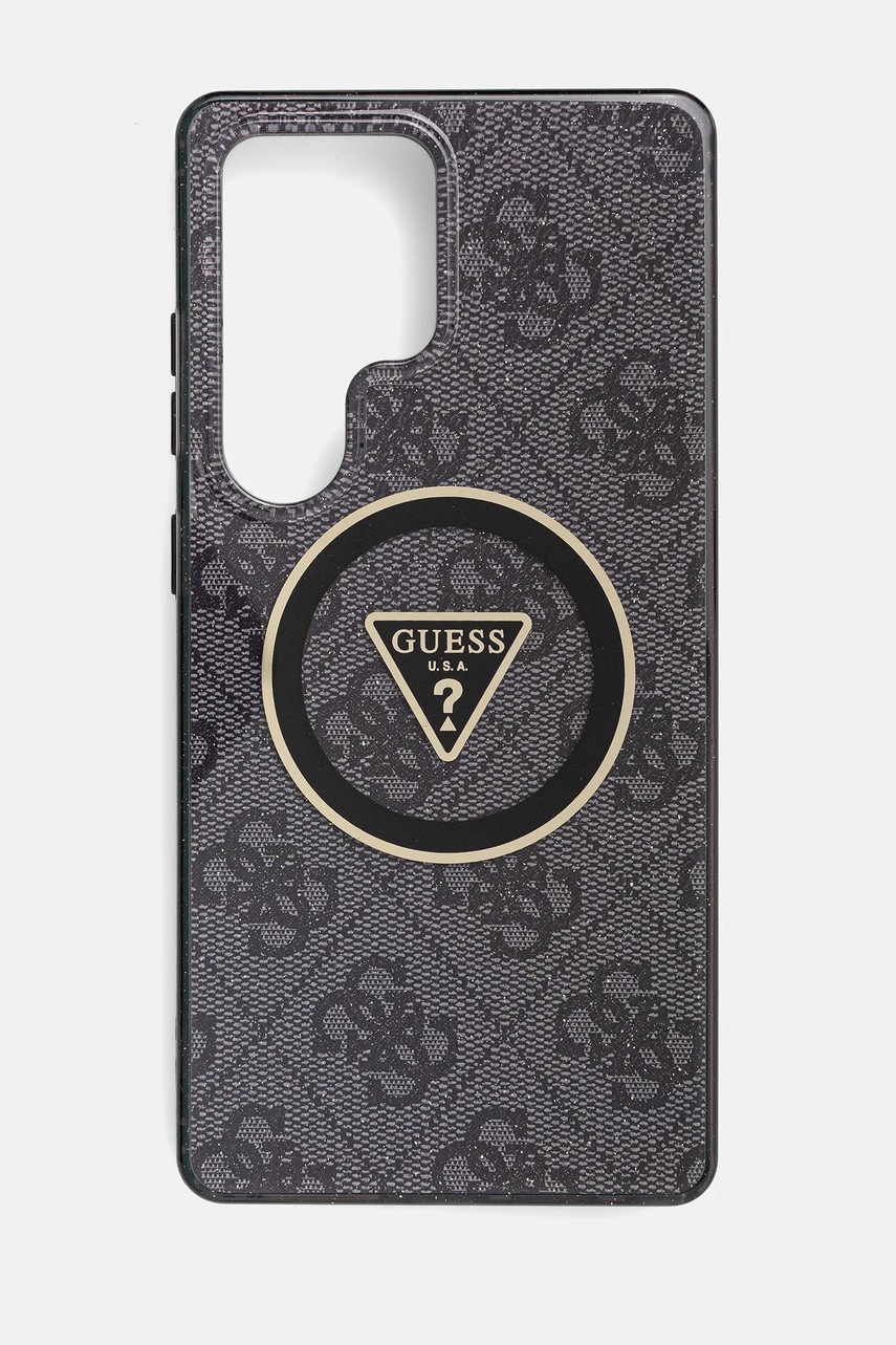 Levně Obal na telefon Guess Samsung Galaxy S25 Ultra černá barva, GUHMS25LHG4PRTGK