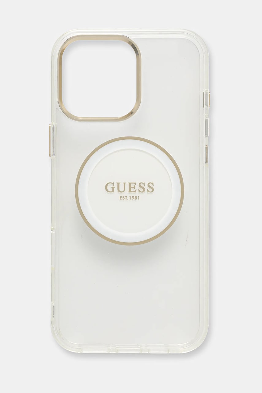 Levně Obal na telefon Guess iPhone 16 Pro Max průhledná barva, GUHMP16XHTDRCEDH