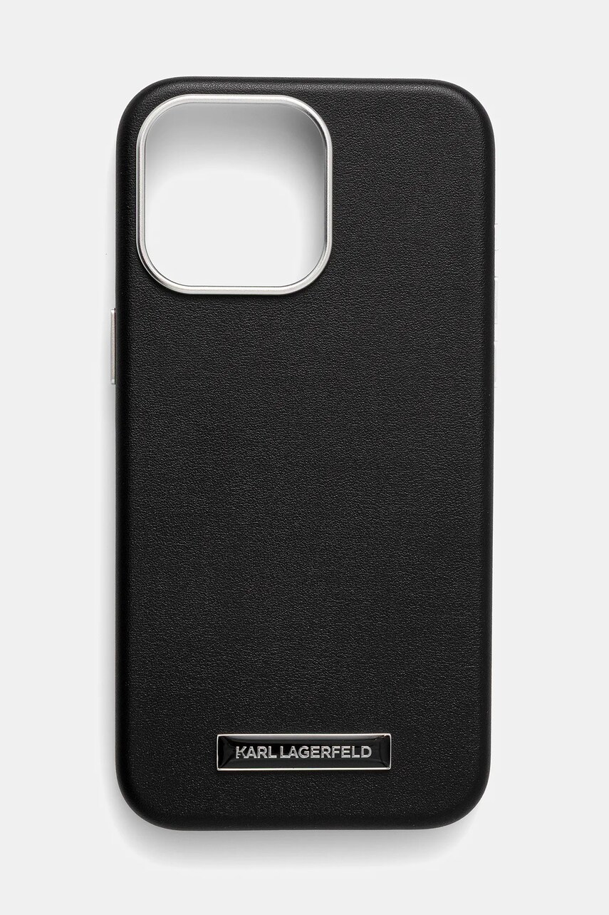Karl Lagerfeld husă pentru telefon iPhone 15 Pro Max culoarea negru, KLHMP15XPGMSRPK