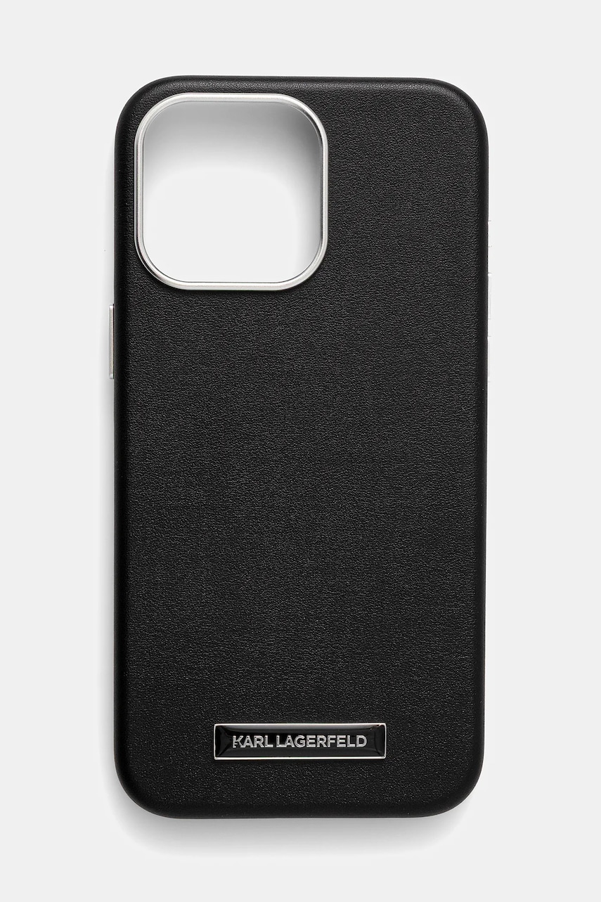 Karl Lagerfeld husă pentru telefon iPhone 15 Pro Max culoarea negru, KLHMP15XPGMSRPK