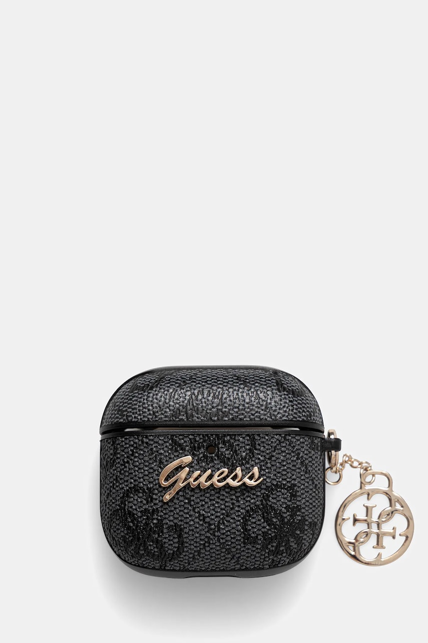 Levně Pouzdro na airpod Guess AirPods 4 cover černá barva, GUA4G4GSMK