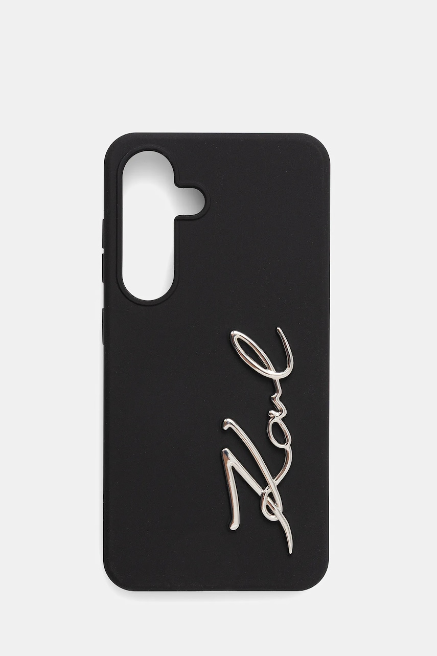 Karl Lagerfeld husă pentru telefon Samsung Galaxy S25 culoarea negru, KLHCS25SSCMSMVK