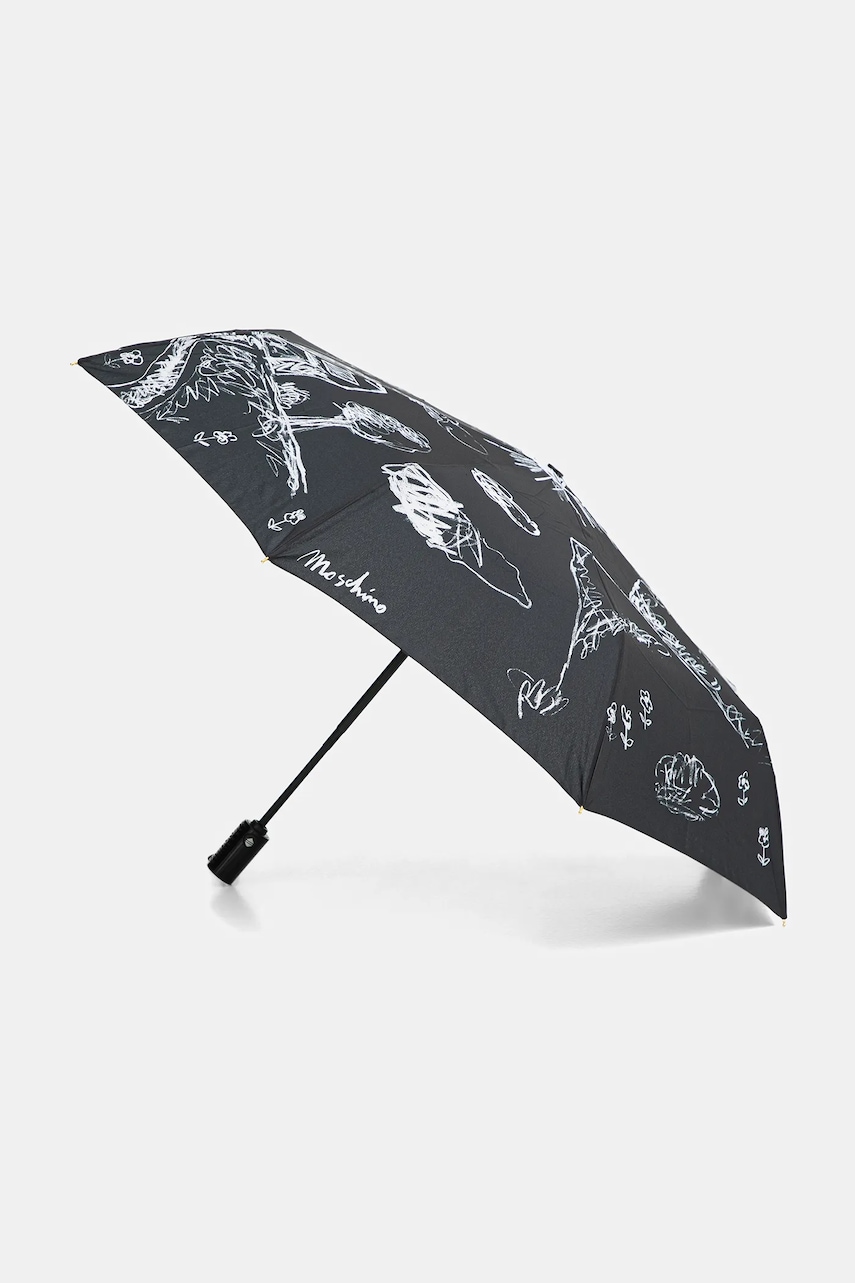 Levně Deštník Moschino černá barva, 8979