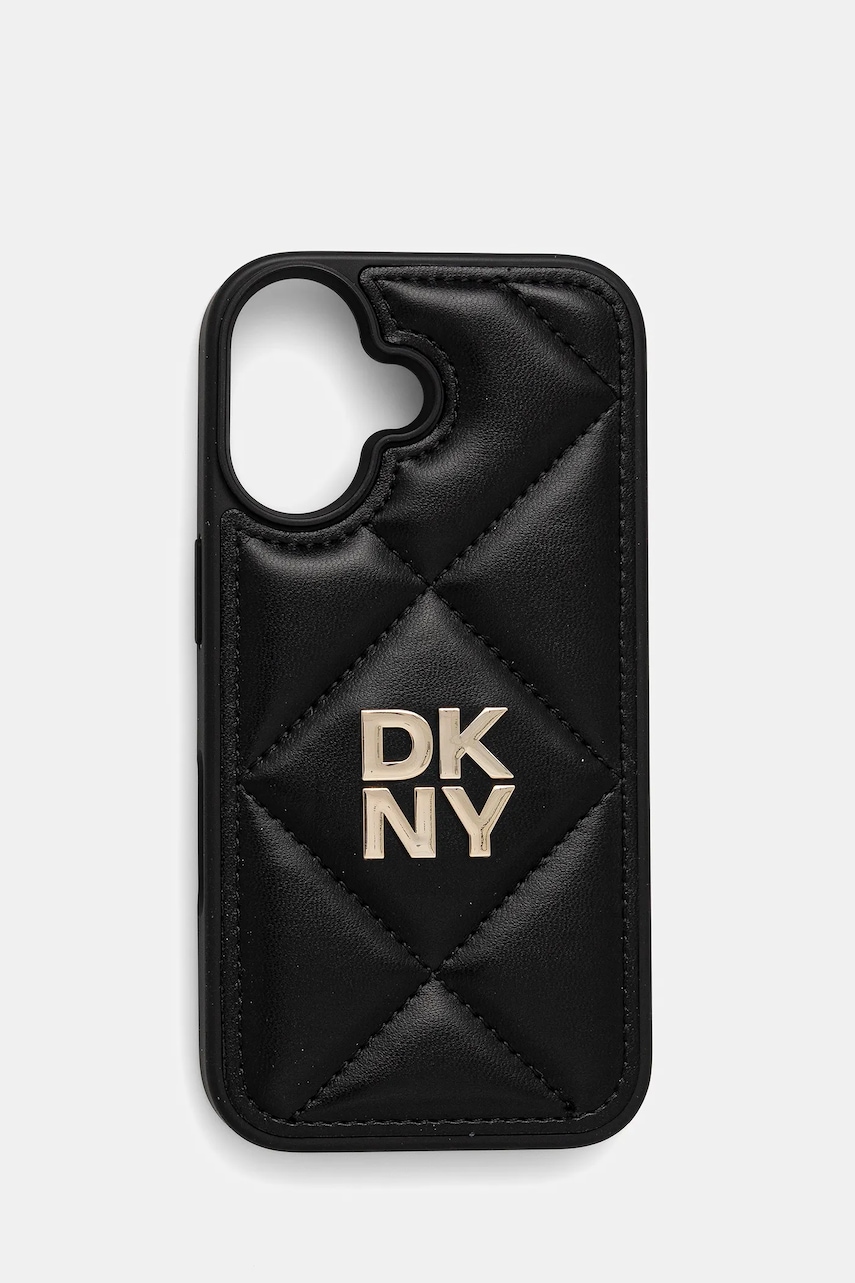 Levně Obal na telefon Dkny iPhone 16 6.1" černá barva, DKHCP16SPQDSLK