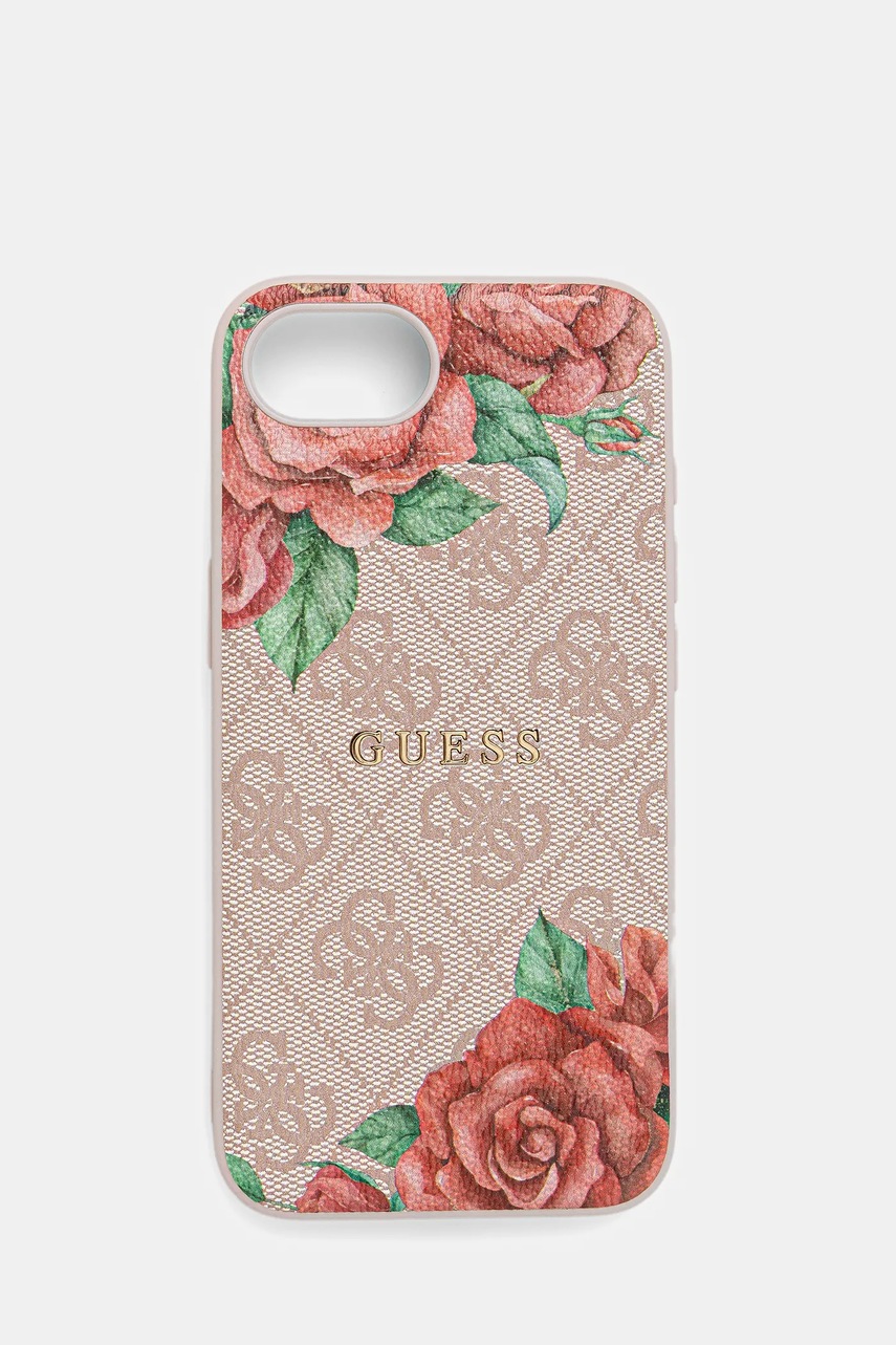 Levně Obal na telefon Guess iPhone 16e růžová barva, GUHMPSE4P4ROPEMCP