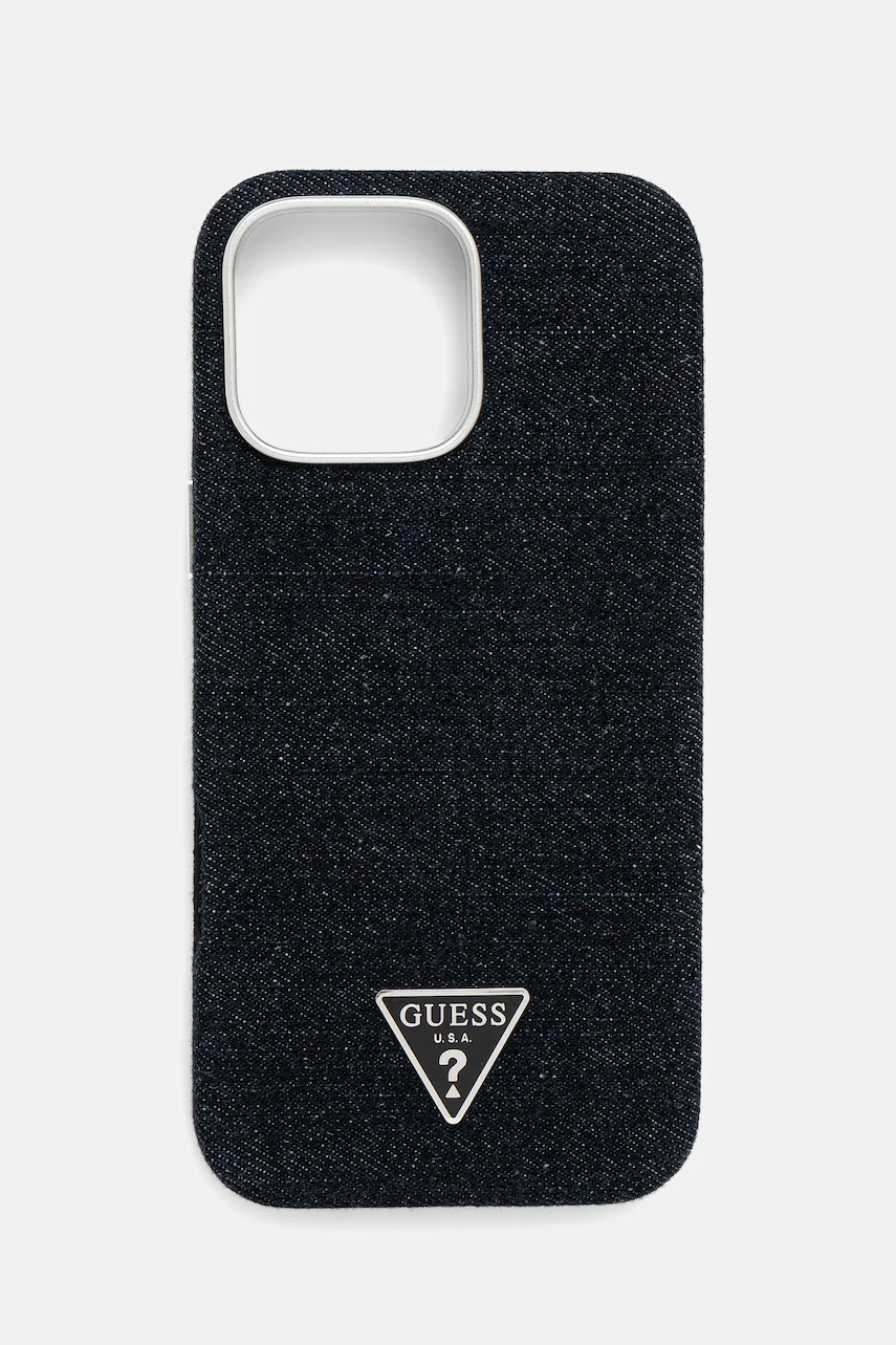 Levně Obal na telefon Guess iPhone 16 Pro Max černá barva, GUHMP16XRJFWTLK