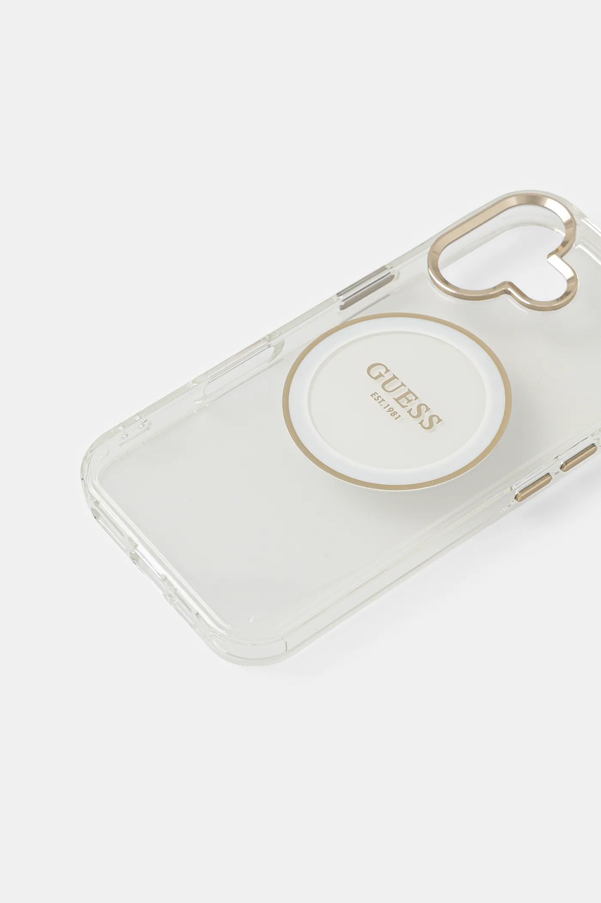 Чехол на телефон Guess iPhone 16 цвет белый GUHMP16SHTDRCEDH