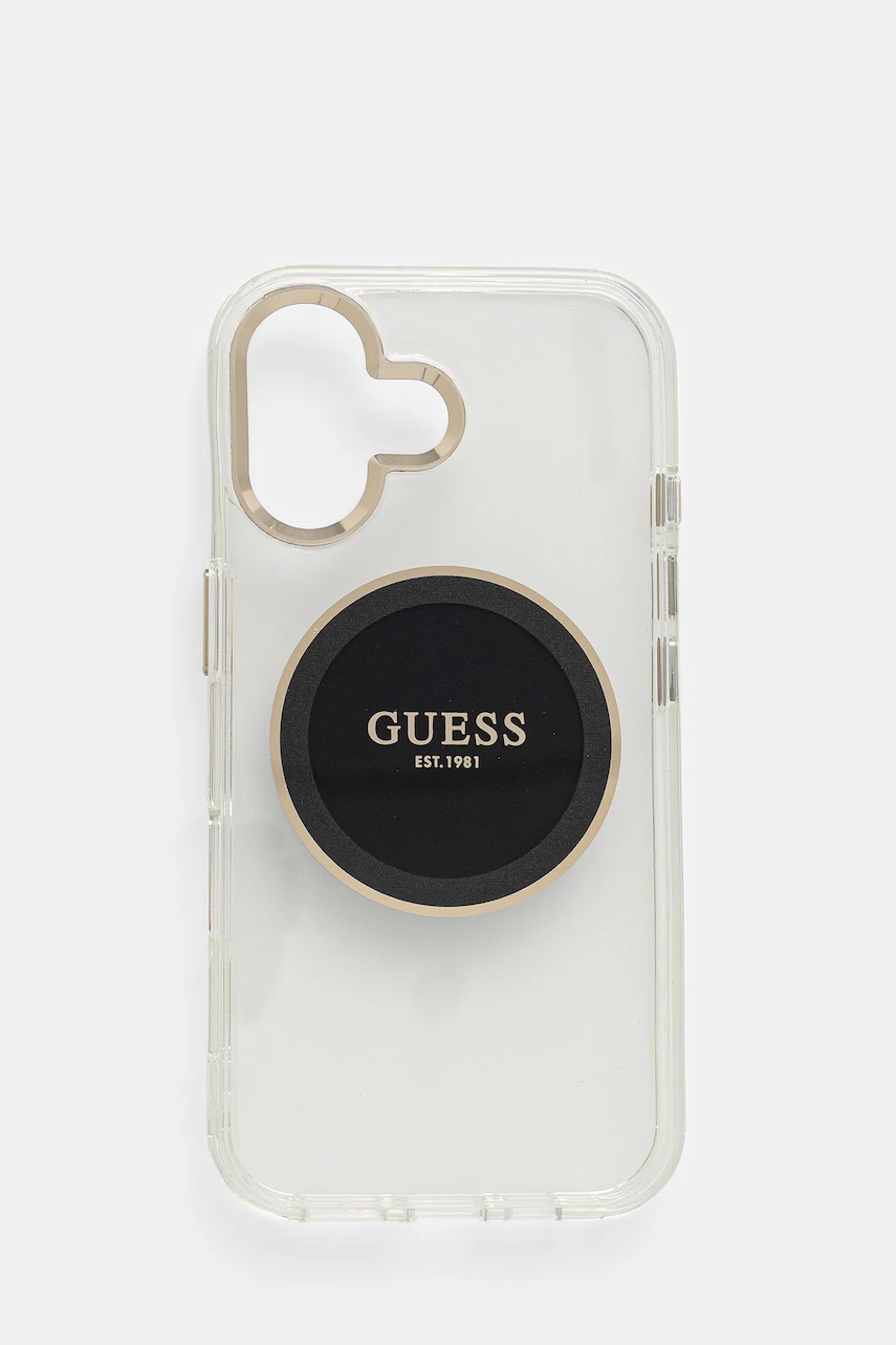 Levně Obal na telefon Guess iPhone 16 černá barva, GUHMP16SHTDRCEDK