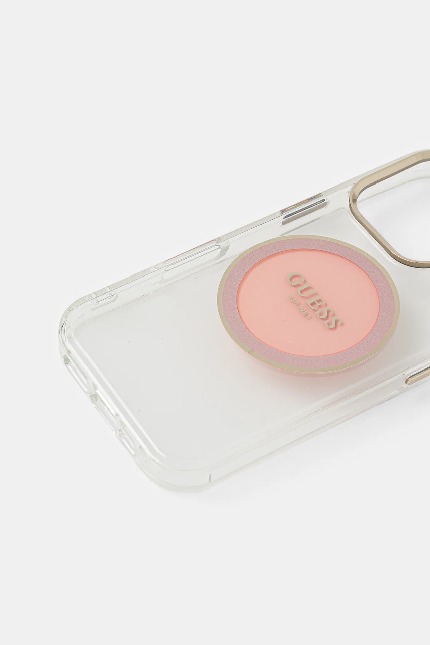 Чехол на телефон Guess iPhone 16 Pro цвет розовый GUHMP16LHTDRCEDP