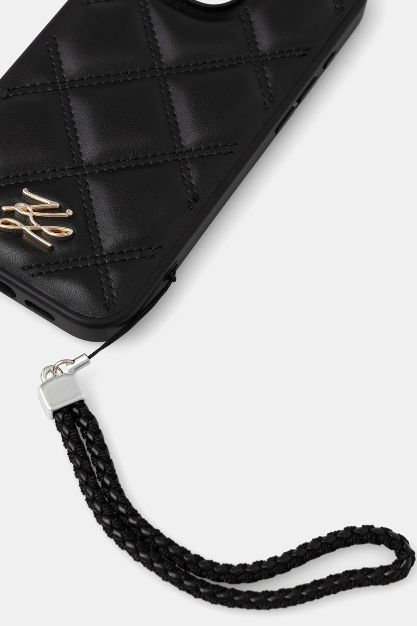 Чехол на телефон Karl Lagerfeld iPhone 16 Pro Max цвет чёрный KLHCP16XPSQSKLSMSK