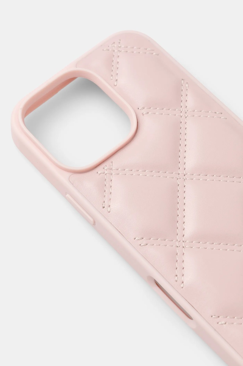 Чехол на телефон Karl Lagerfeld iPhone 16 Pro Max цвет розовый KLHCP16XPSQSKLSMSP