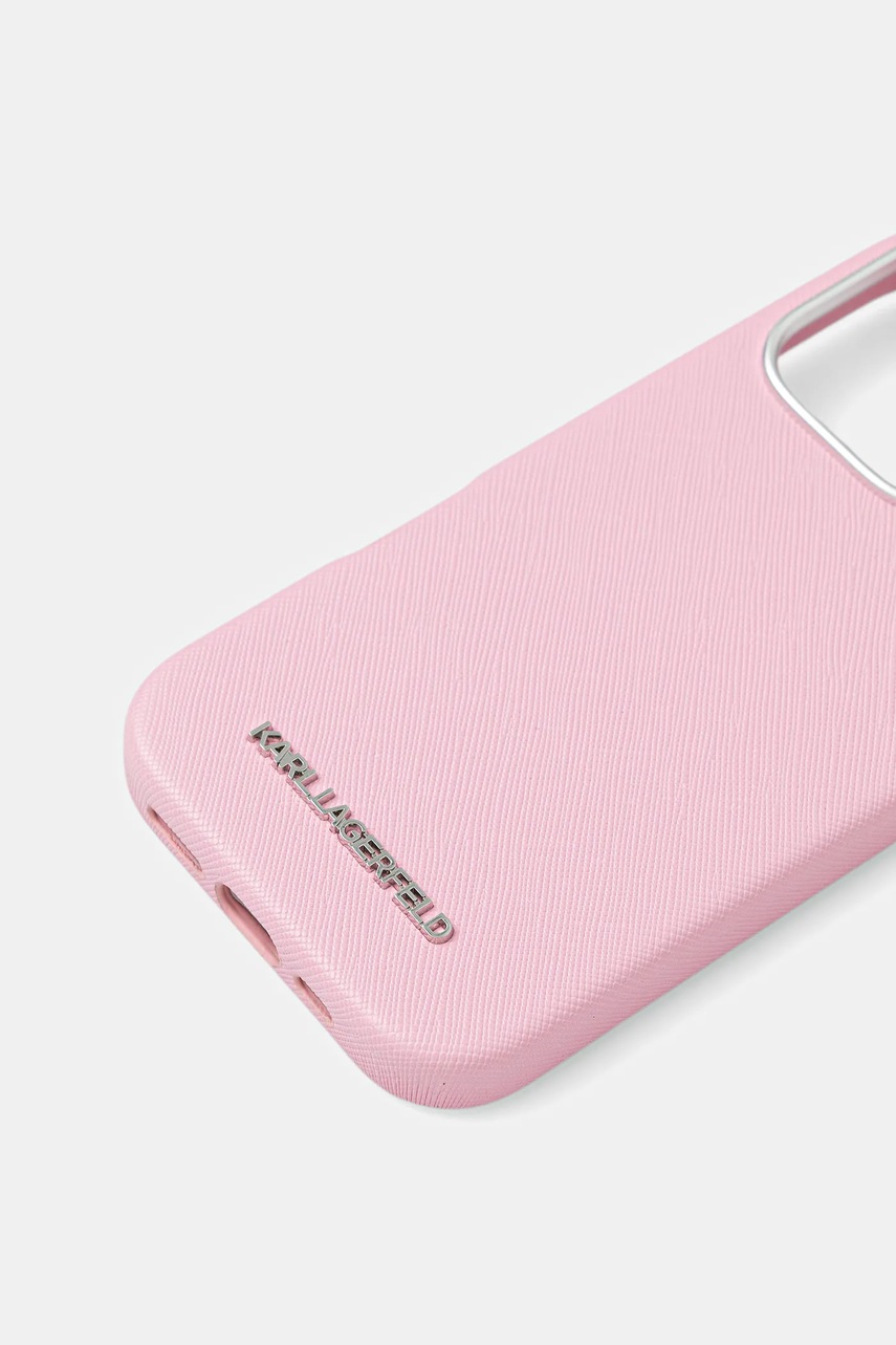 Чехол на телефон Karl Lagerfeld iPhone 16 Pro цвет розовый KLHMP16LPSAFWMCP