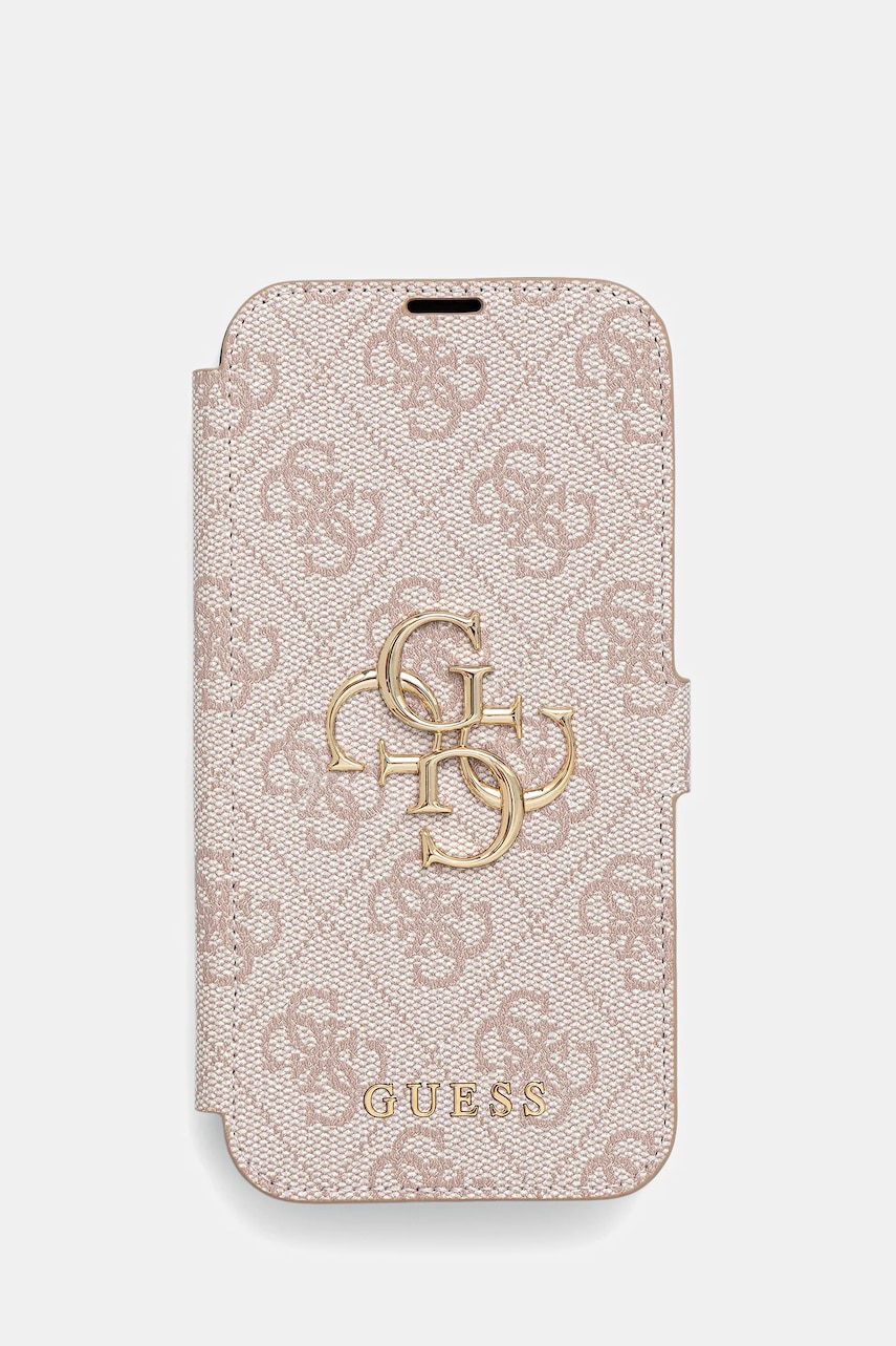 Levně Obal na telefon Guess iPhone 15 Pro 6.1" růžová barva, GUBKP15L4GMGPI