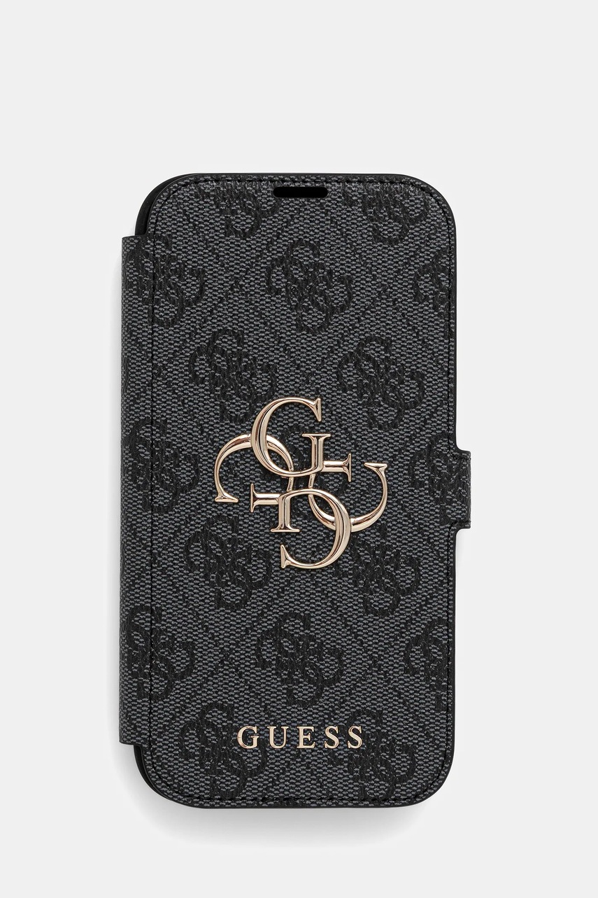 Levně Obal na telefon Guess iPhone 16 Pro 6.3" černá barva, GUBKP16L4GMGGR