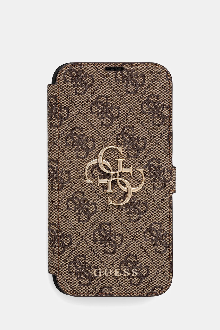 Levně Obal na telefon Guess iPhone 16 Plus 6.7" hnědá barva, GUBKP16M4GMGBR