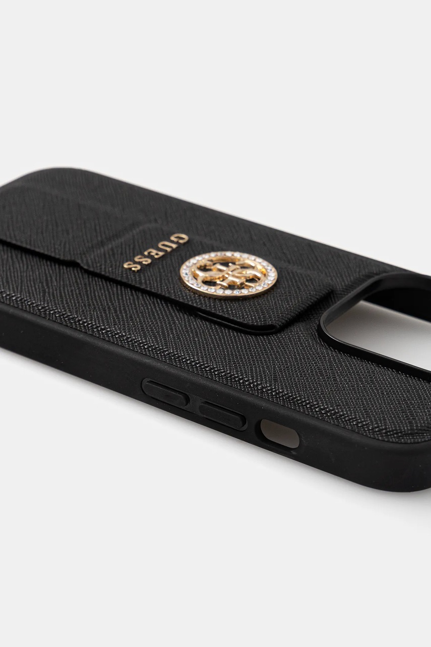 Чехол на телефон Guess iPhone 15 Pro 6.1" цвет чёрный GUHCP15LPGSSADK