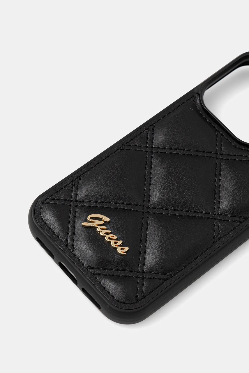Чехол на телефон Guess iPhone 15 Pro 6.1" цвет чёрный GUHCP15LPSQSQSK