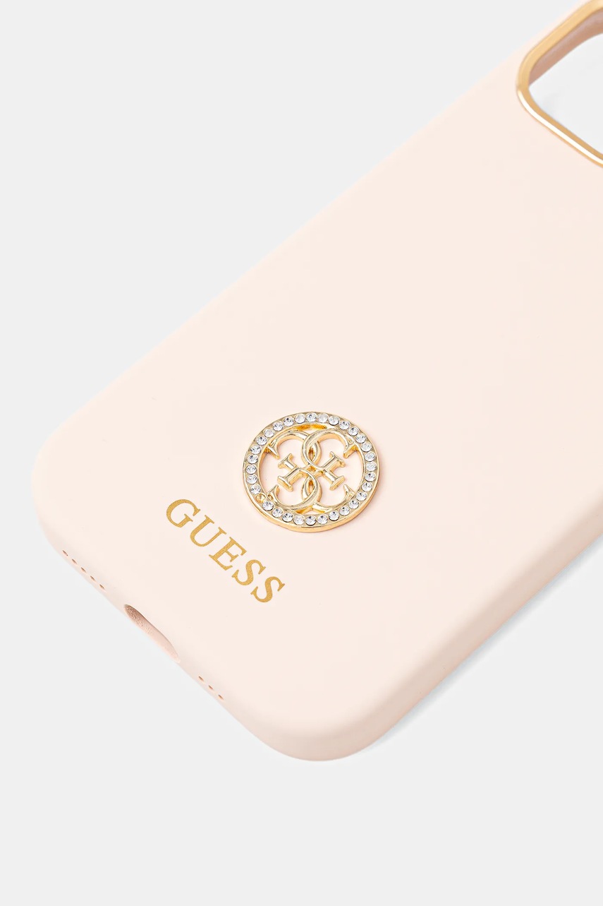 Чехол на телефон Guess iPhone 15 / 14 / 13 6.1" цвет розовый GUHCP15SM4DGPP