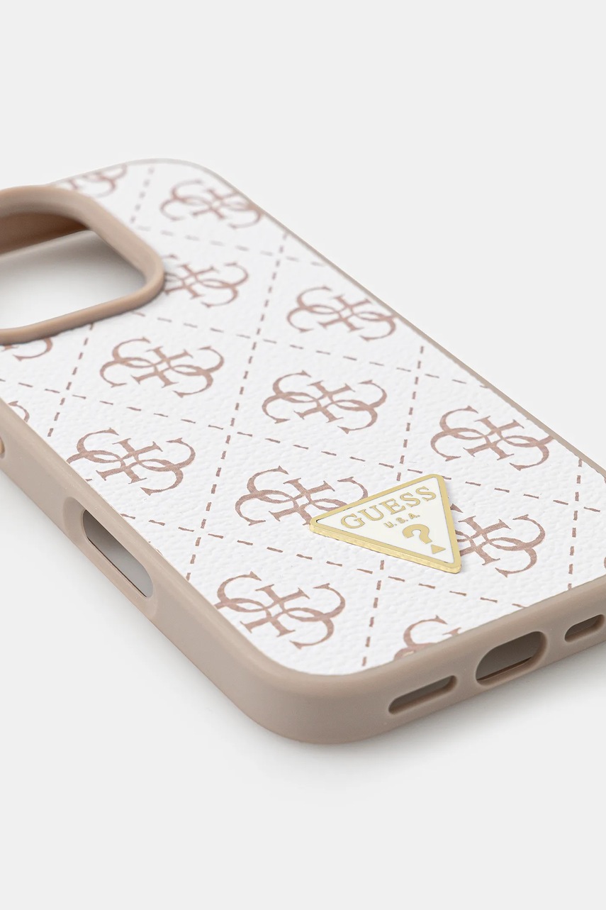 Чехол на телефон Guess iPhone 16 Pro 6.3" цвет белый GUHCP16LPG4GPH