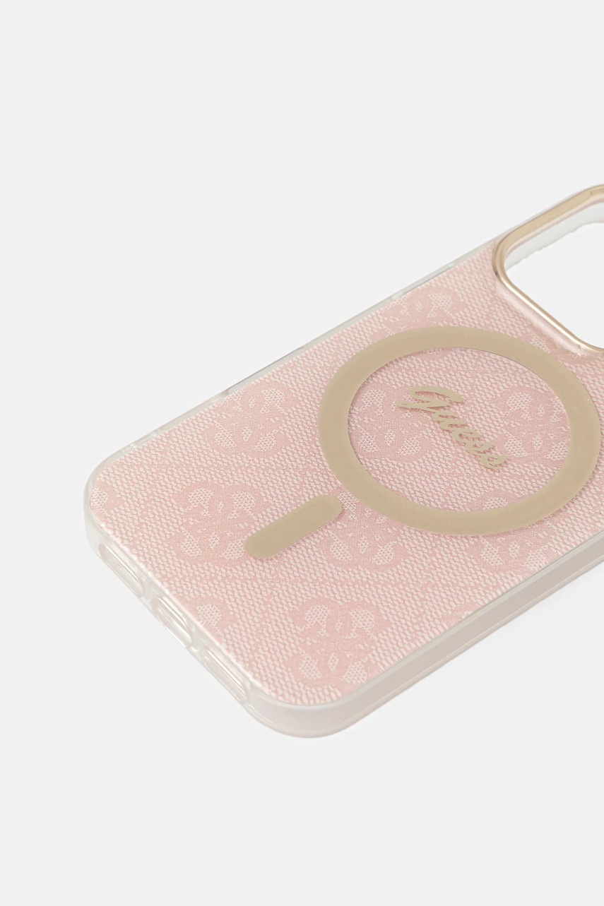 Чехол на телефон Guess iPhone 16 Pro 6.3" цвет розовый GUHMP16LH4STP