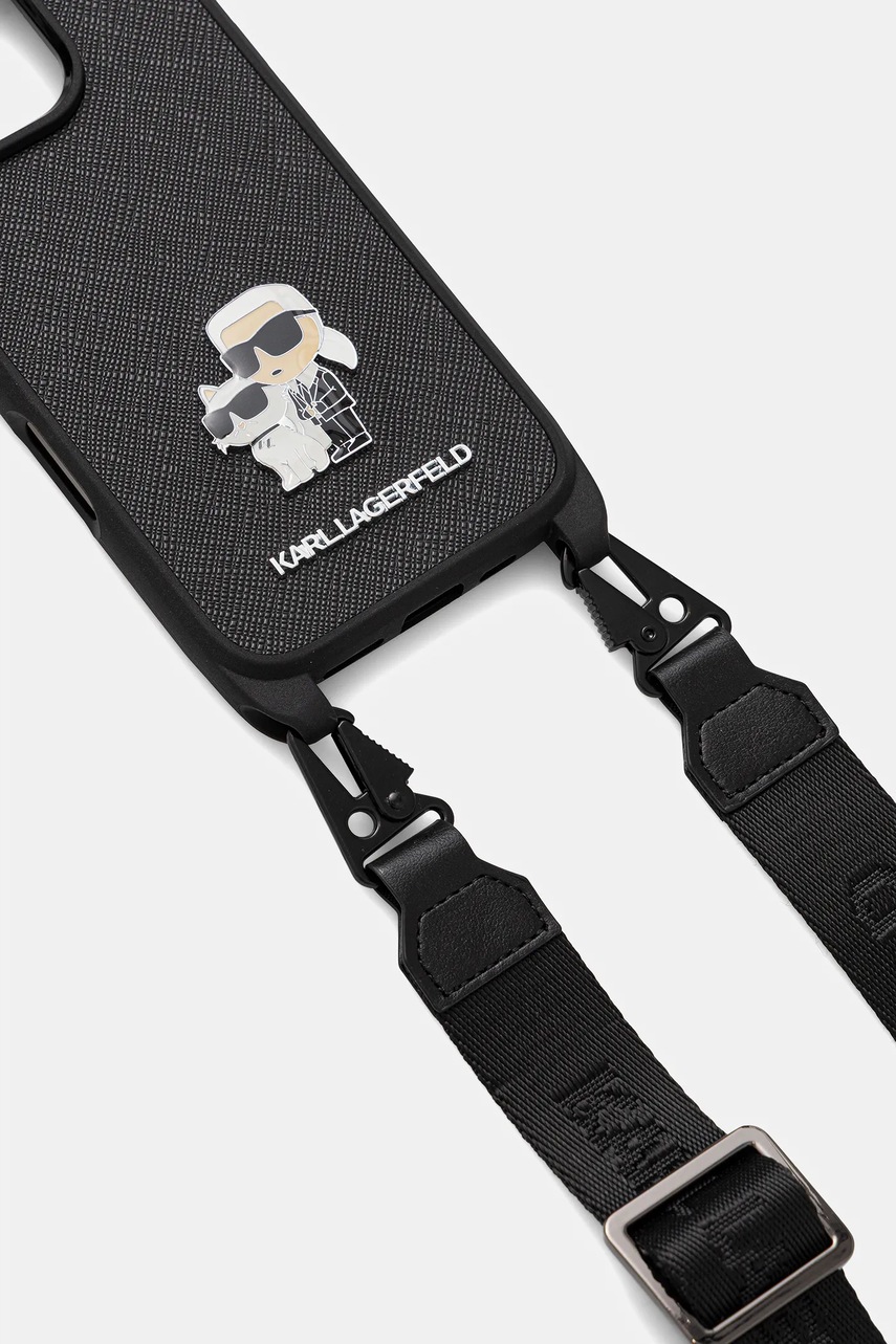 Чехол на телефон Karl Lagerfeld iPhone 16 Pro 6.3" цвет чёрный KLHCP16LSAKCPBK