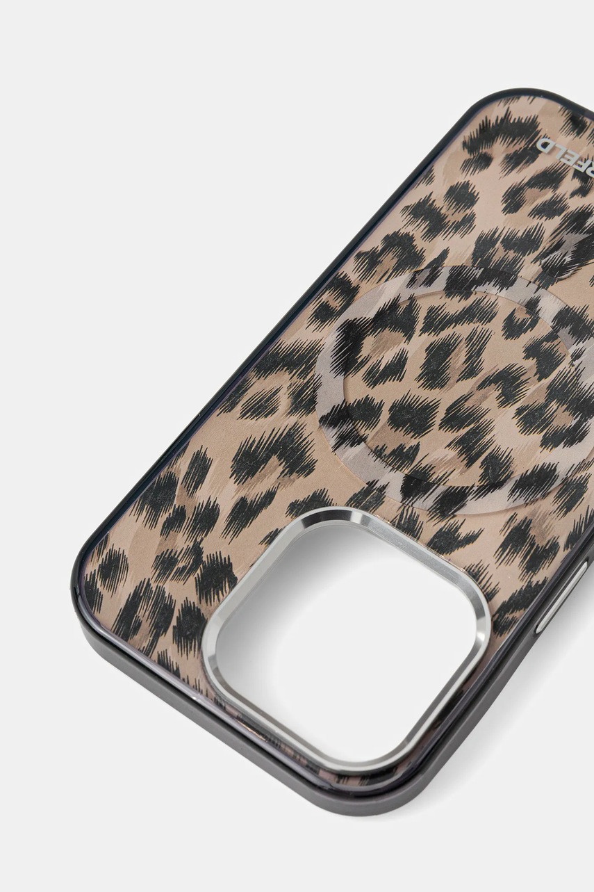 Чехол на телефон Karl Lagerfeld iPhone 16 Pro цвет коричневый KLHMP16LHDLEOICW