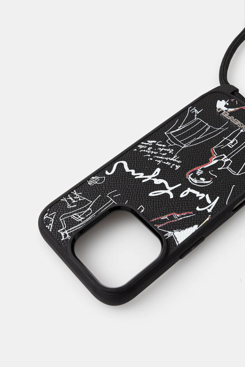 Чехол на телефон Karl Lagerfeld iPhone 16 Pro цвет чёрный KLHCP16LPGGRMPCK