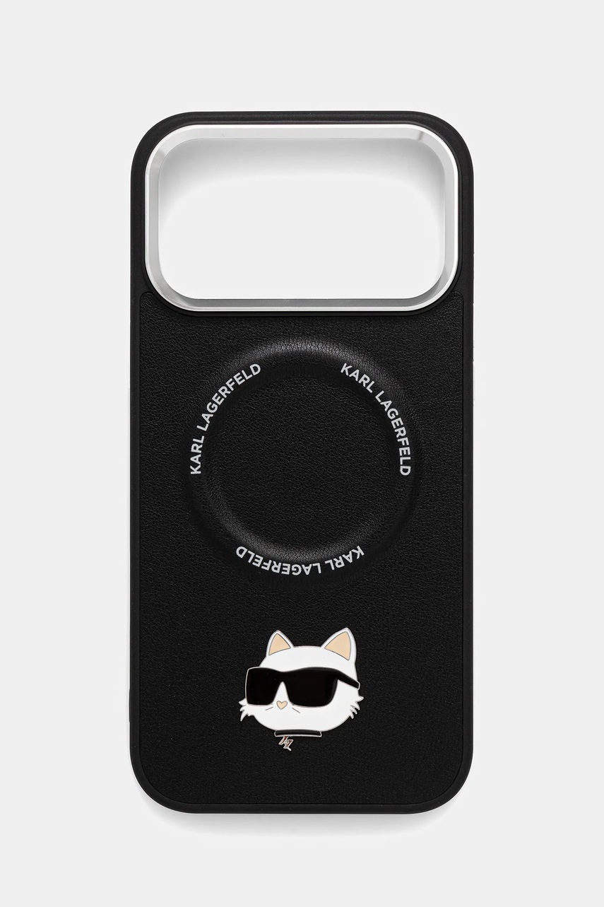 Karl Lagerfeld husă pentru telefon iPhone 17 Pro Max culoarea negru, KLHMP17XPSMLRCHK