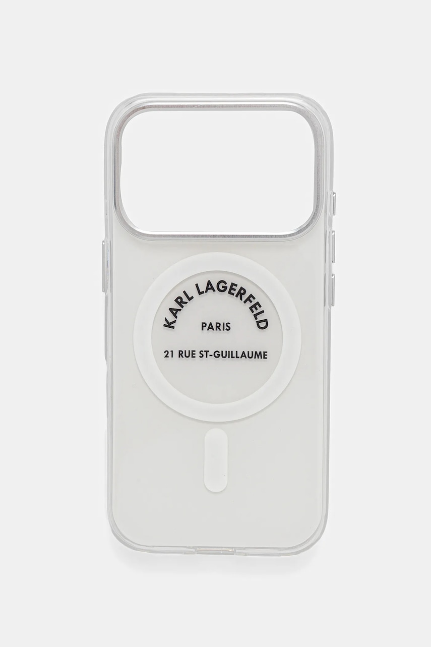 Karl Lagerfeld husă pentru telefon iPhone 17 Pro culoarea transparent, KLHMP17LHKRSGPT
