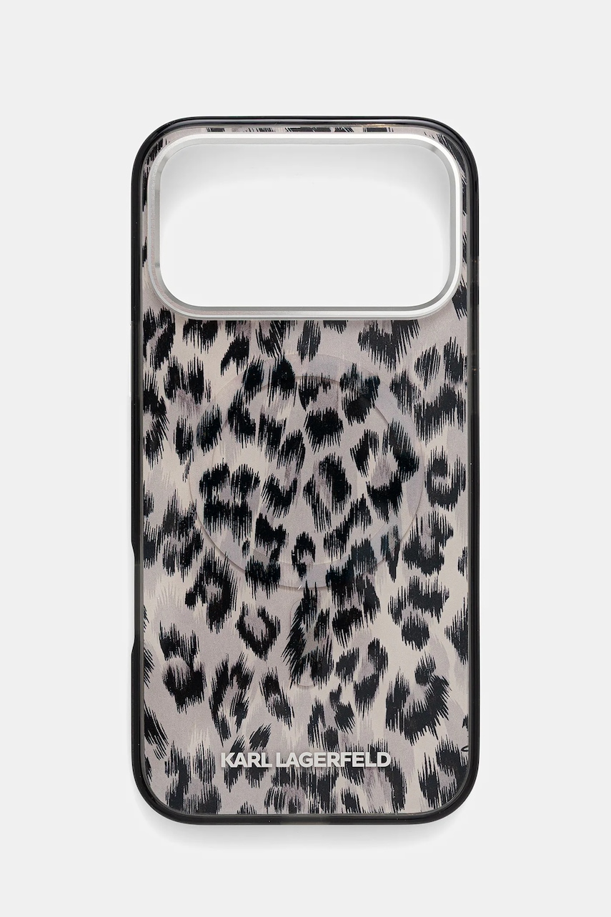 Karl Lagerfeld husă pentru telefon iPhone 17 Pro Max culoarea maro, KLHMP17XHDLEOICW