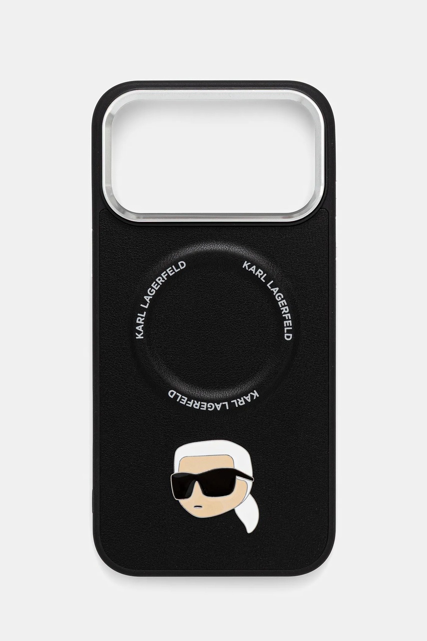 Karl Lagerfeld husă pentru telefon iPhone 17 Pro Max culoarea negru, KLHMP17XPSMLRKLK