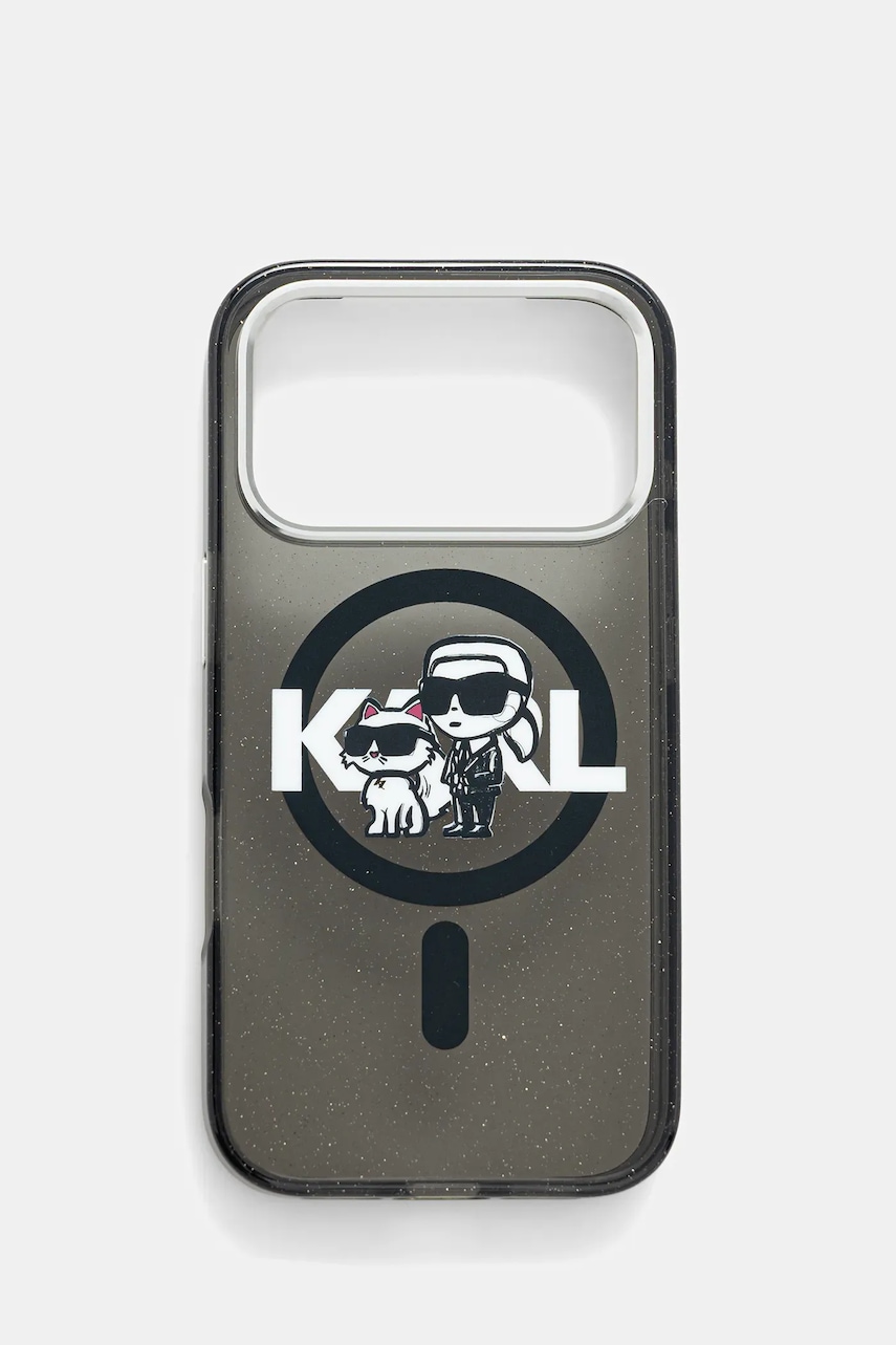 Karl Lagerfeld husă pentru telefon iPhone 17 Pro culoarea negru, KLHMP17LHGKCGKBK